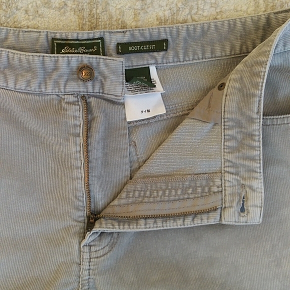 Eddie Bauer Corduroy Bootcut Fit Pants 16 Gray Grey - Picture 9 of 15